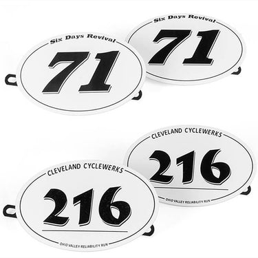 Plaque numero moto vintage pour scrambler et tracker